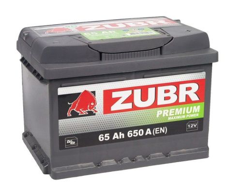 Аккумулятор ZUBR PREMIUM 65 R+