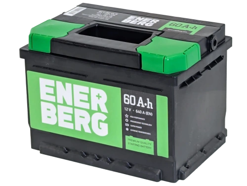 Аккумулятор ENERBERG 60 Ач, 640 А, 12 v, Обратная R+ (0), DIN LB2, B13