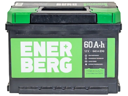 Аккумулятор ENERBERG 60 Ач, 640 А, 12 v, Обратная R+ (0), DIN LB2, B13