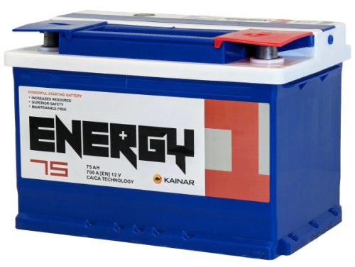 Аккумулятор ENERGY ONE 75 Ач, 700 А, 12 v, Обратная R+ (0), DIN L3, B13