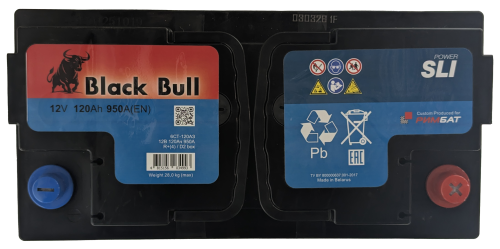 Аккумулятор BLACK BULL 120 Ач, 950 А, 12 v, D2 фото