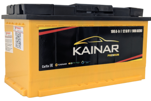 Фото Аккумулятор KAINAR Premium 100 Ач, 900 А, 12 v, Обратная R+ (0), DIN L5, B13