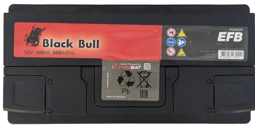 Фото BLACK BULL EFB 105 Ач, 950 А, 12v, Обратная R, L2