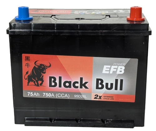 Фото BLACK BULL Asia EFB 75 Ач, 750 А, 12v, Обратная R, D26