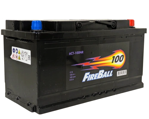 Фото Аккумулятор FIREBALL 100 Ач, 810 А, 12 v, Обратная R+ (0), DIN L5, B13