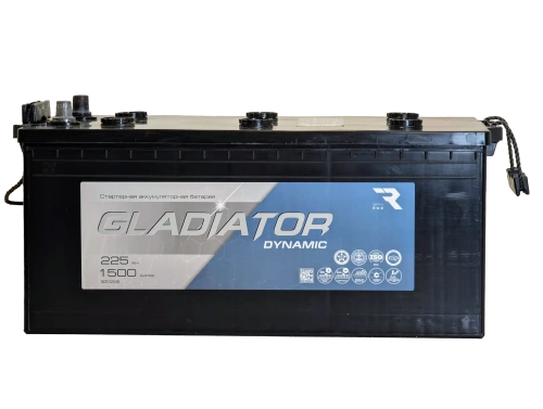 Аккумулятор GLADIATOR Dynamic 12v, 225Ah, 1500A, L+(3) euro, D6, B00 фото