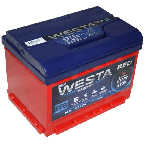 Аккумулятор Westa RED EFB 60 R+ низк.