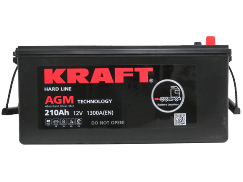 Аккумулятор KRAFT AGM 210 (3) евро +/-