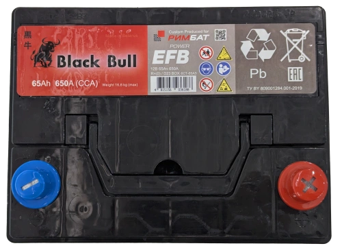 Фото BLACK BULL Asia EFB 65 Ач, 650 А, 12v, Обратная R, D23