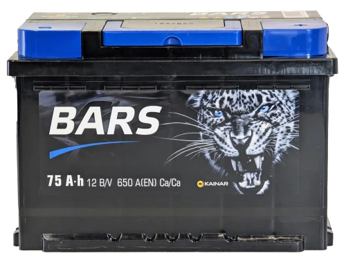 Фото Аккумулятор BARS 75 Ач, 650 А, 12 v, Обратная R+ (0), DIN L3, B13