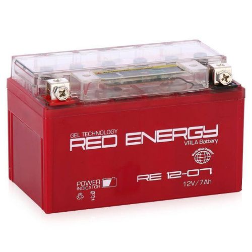 Аккумулятор RED ENERGY RE 1207 (7 A/H) 110 A L+ фото