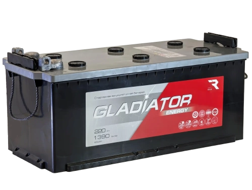 Аккумулятор GLADIATOR Energy 220 Ач, 1390 А, 12 v, Прямая R+ (4) rus, D5 (B), B00 фото