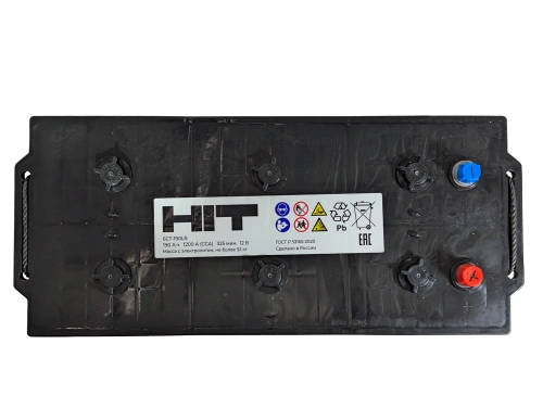 Аккумулятор HIT 190 Ач, 1200 А, 12 v, Обратная L+ (3) euro, D4 (A), B00 фото