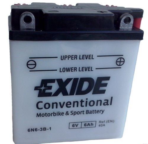 Аккумулятор EXIDE 6N6-3B-1 6 Ач, 40 А, 6 v, Обратная R+ (0) фото