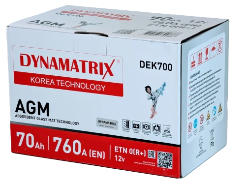 Аккумулятор DYNAMATRIX AGM 70 R+