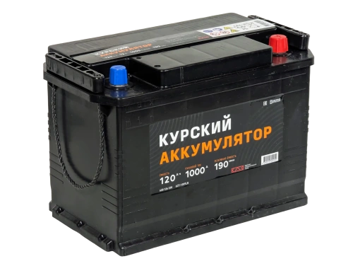 Аккумулятор КУРСКИЙ АККУМУЛЯТОР 120 Ач, 1000 А, 12 v, Обратная R+ (0) rus, GR31 / 31S, B00 фото