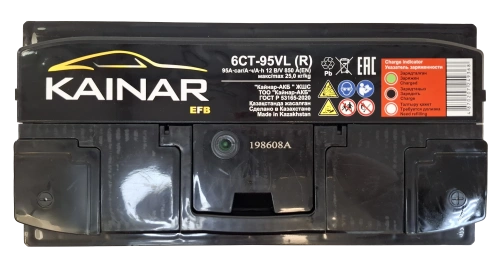 Фото Аккумулятор KAINAR EFB 95 Ач, 830 А, 12 v, Обратная R+ (0), DIN L5, B13