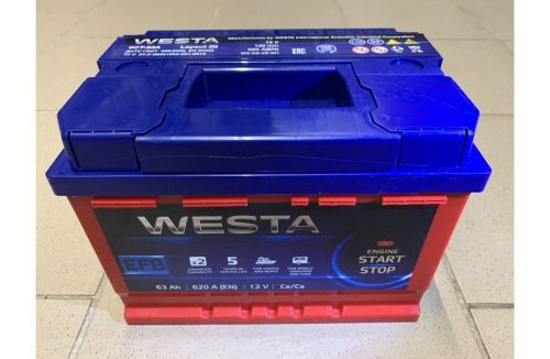 Аккумулятор Westa EFB 63 R+