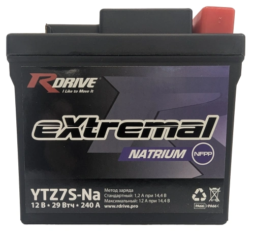 RDrive Natrium YTZ7S-Na 2,4Ah (240А 113*69*105) фото