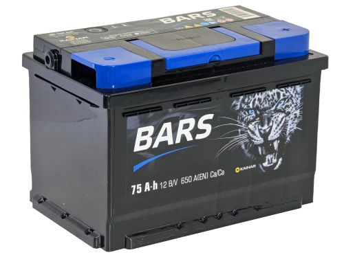 Фото Аккумулятор BARS 75 Ач, 650 А, 12 v, Обратная R+ (0), DIN L3, B13