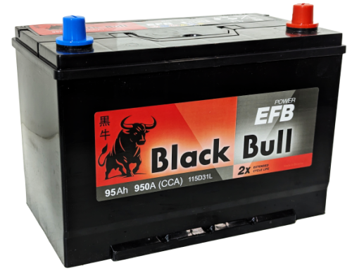 Фото BLACK BULL Asia EFB 95 Ач, 950 А, 12v, Обратная R, D31