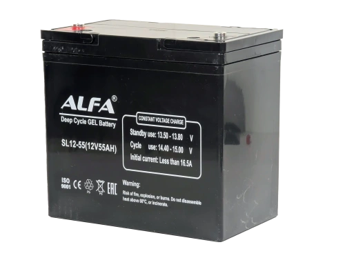 ALFA 12V-55Ah(C20) L (тяговая) M6 (226*135*207) фото