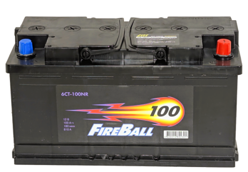 Фото Аккумулятор FIREBALL 100 Ач, 810 А, 12 v, Обратная R+ (0), DIN L5, B13