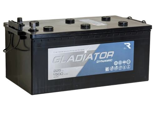 Аккумулятор GLADIATOR Dynamic 12v, 225Ah, 1500A, L+(3) euro, D6, B00 фото