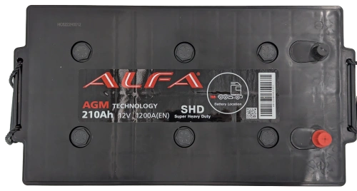 Аккумулятор ALFA AGM 210 Ач, 1200 А, 12 v, Обратная L+ (3) euro, D6 (C), B00 фото