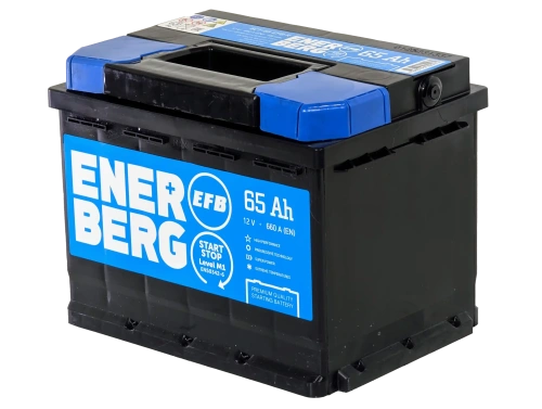 Фото Аккумулятор ENERBERG EFB 65 Ач, 660 А, 12 v, Обратная R+ (0), DIN L2, B13