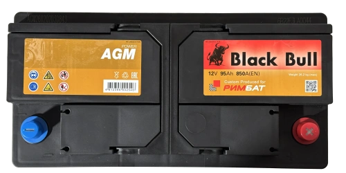 Фото BLACK BULL (Camel Group) AGM 95 Ач, 850 А, 12v, Обратная R, L5