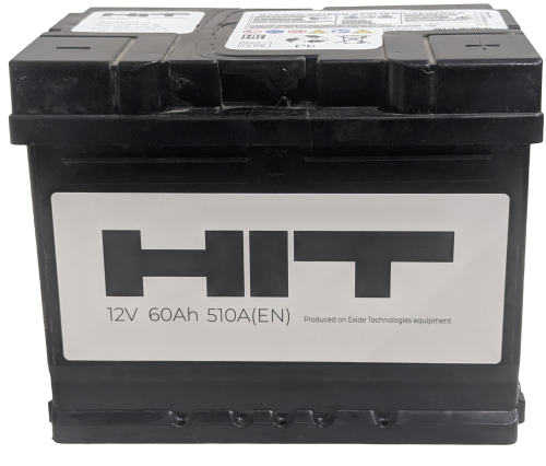 Фото Аккумулятор HIT 60 Ач, 510 А, 12 v, Обратная R+ (0), DIN L2, B13