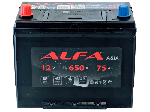 Фото Аккумулятор ALFA Asia 75 L+