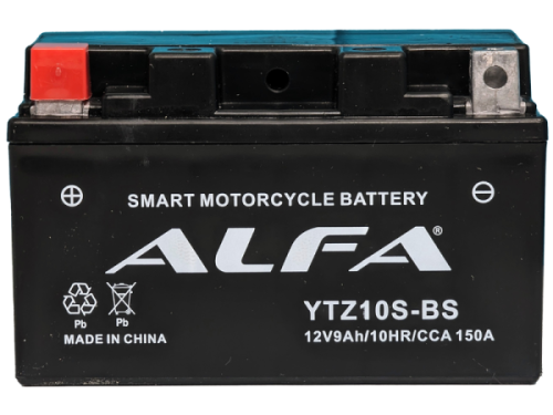 Аккумулятор ALFA YTZ10S-BS AGM 9 Ач, 150 А, 12 v, Прямая L+ (1)