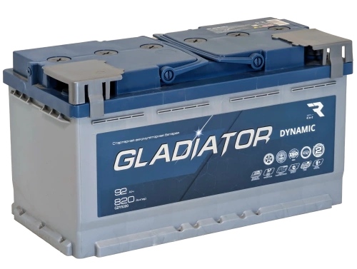 Фото Аккумулятор GLADIATOR Dynamic 12v, 92Ah, 820A, R+(0), L2, B13