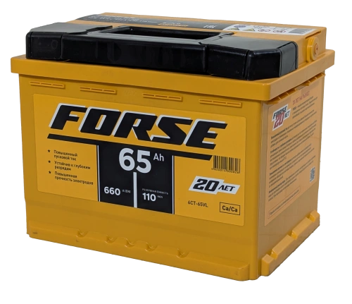 Фото Аккумулятор FORSE 65 Ач, 660 А, 12 v, Прямая (L+), DIN L2, B13