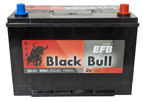 Фото BLACK BULL Asia EFB 95 Ач, 950 А, 12v, Обратная R, D31