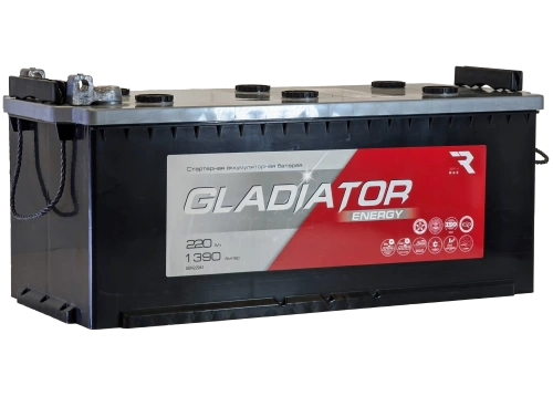 Аккумулятор GLADIATOR Energy 220 Ач, 1390 А, 12 v, Прямая R+ (4) rus, D5 (B), B00 фото