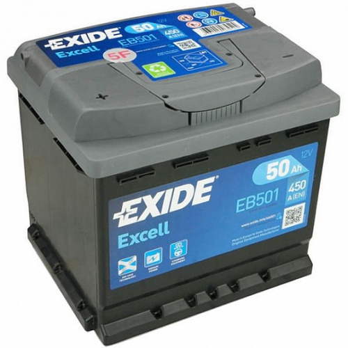 АККУМУЛЯТОР EXIDE EXCELL EB501 (50 A/H) 450 A L+