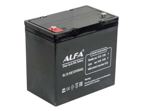 ALFA 12V-55Ah(C20) L (тяговая) M6 (226*135*207) фото