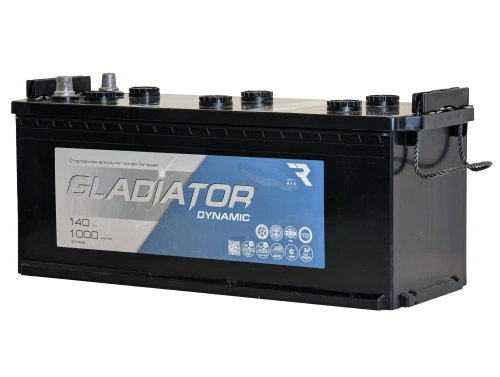 Аккумулятор GLADIATOR Dynamic 12v, 140Ah, 1000A, R+(4) rus, D4, B13 фото