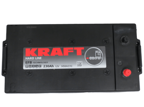 Аккумулятор KRAFT EFB 230 Ач, 1450 А, 12 v, Обратная L+ (3) euro, D6 (C), B00 фото