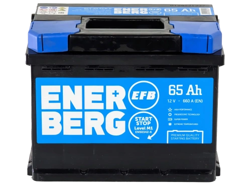 Фото Аккумулятор ENERBERG EFB 65 Ач, 660 А, 12 v, Обратная R+ (0), DIN L2, B13