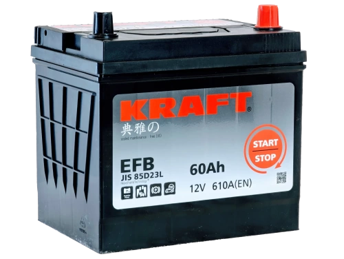 Аккумулятор KRAFT EFB Asia 60 R+