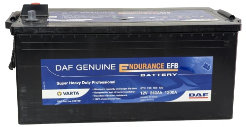 DAF Endurance EFB 240 1200А, 12V, Обратная L+ (3) евро, D6/C фото