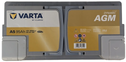 Фото Аккумулятор VARTA Start-Stop AGM 95 Ач, 850 А, 12 v, Обратная R+ (0), DIN L5, B13