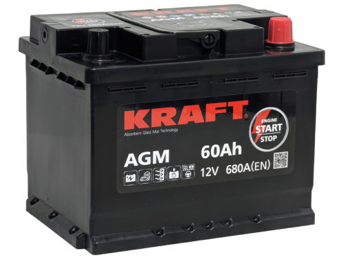 Аккумулятор KRAFT AGM 60 R+