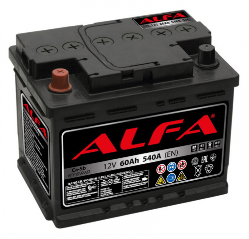 Аккумулятор ALFA Hybrid 60 L+