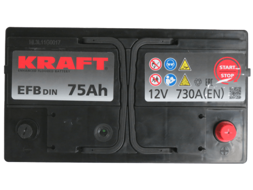 Аккумулятор KRAFT EFB 75 R+