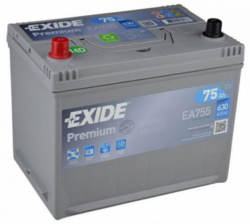 Аккумулятор EXIDE PREMIUM EA755 75 R+